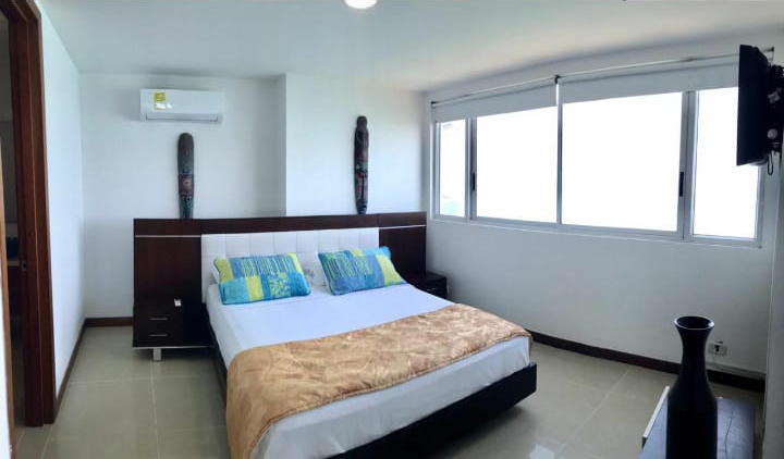 Apartamento Amoblado 3701 tres alcobas frente al mar edificio palmetto uno Vacaciones Cartagena Colombia