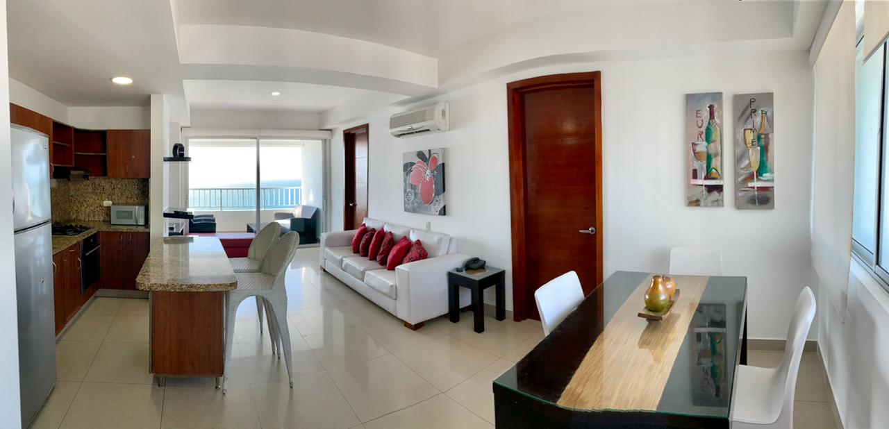 Apartamento Amoblado 2001 dos alcobas frente al mar edificio palmetto uno Vacaciones Cartagena Colombia